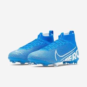 Nike Jr. Mercurial Superfly 7 Elite FG - Nagyobb Gyerek Focicipő - Kék/Obszidián/Fehér